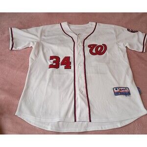 Bryce Harper #34 Jersey Stitched Washington Nationals On-Field Majestic Size 50